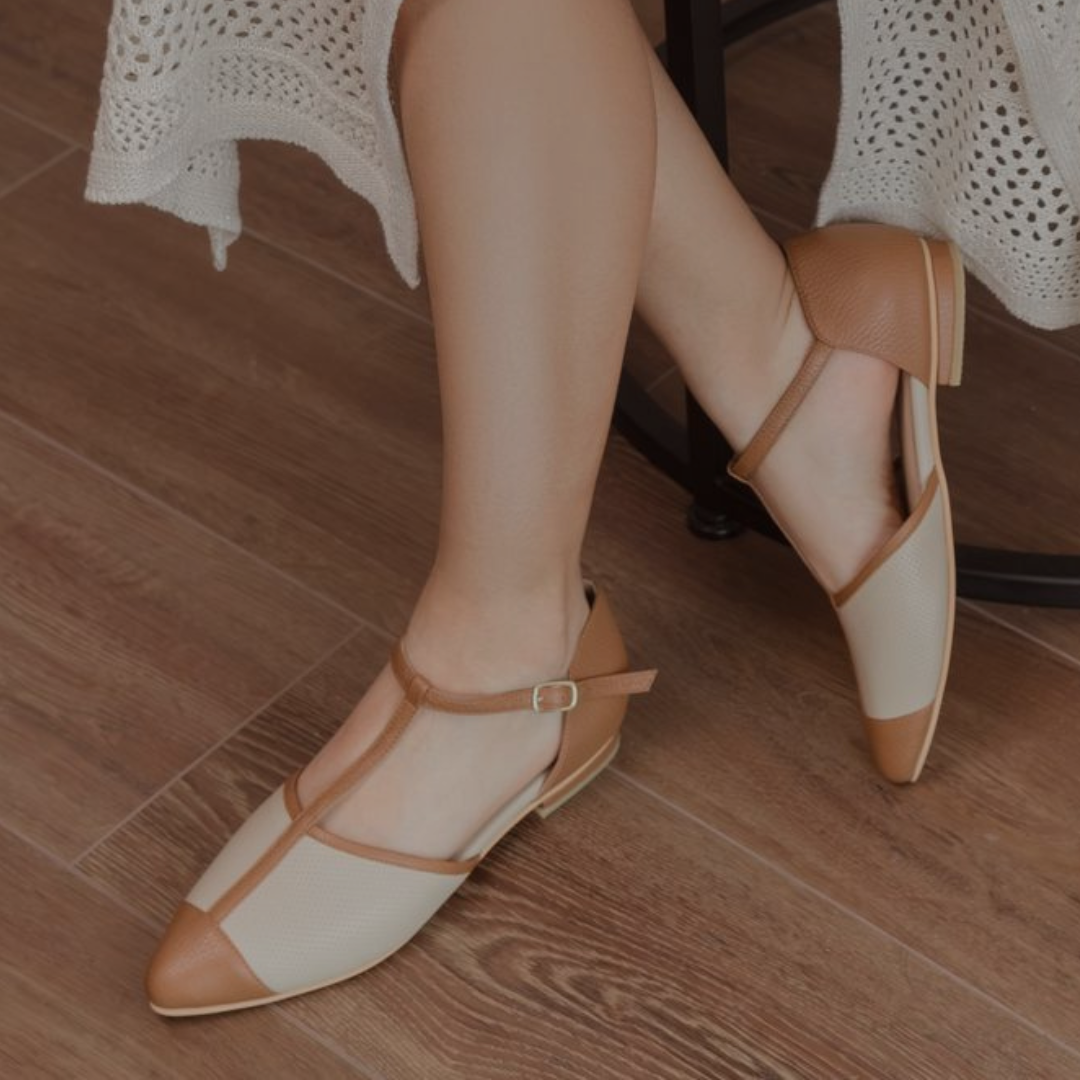 Nuria Ballerinas - Camelo/Bege