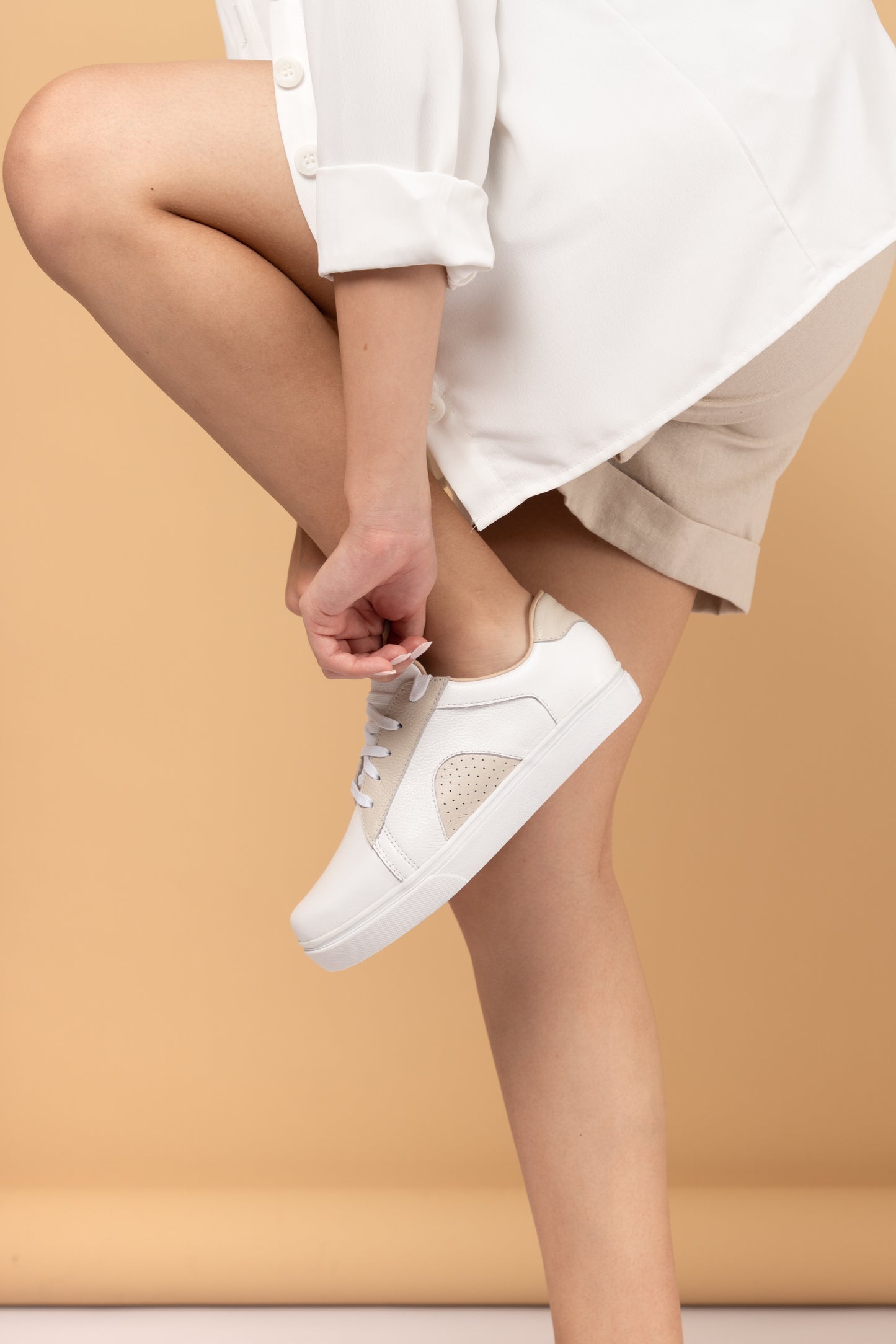 Zapatilla Irene - Blanco/Pele