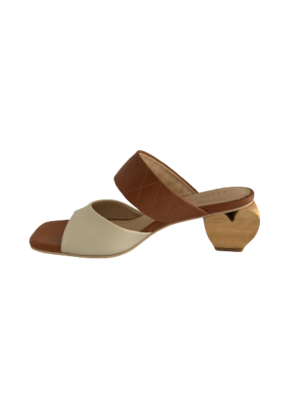 Siena Sandal - Ivory/Camel