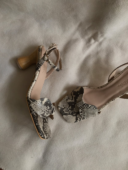 Sandalia Arena - Python Beige