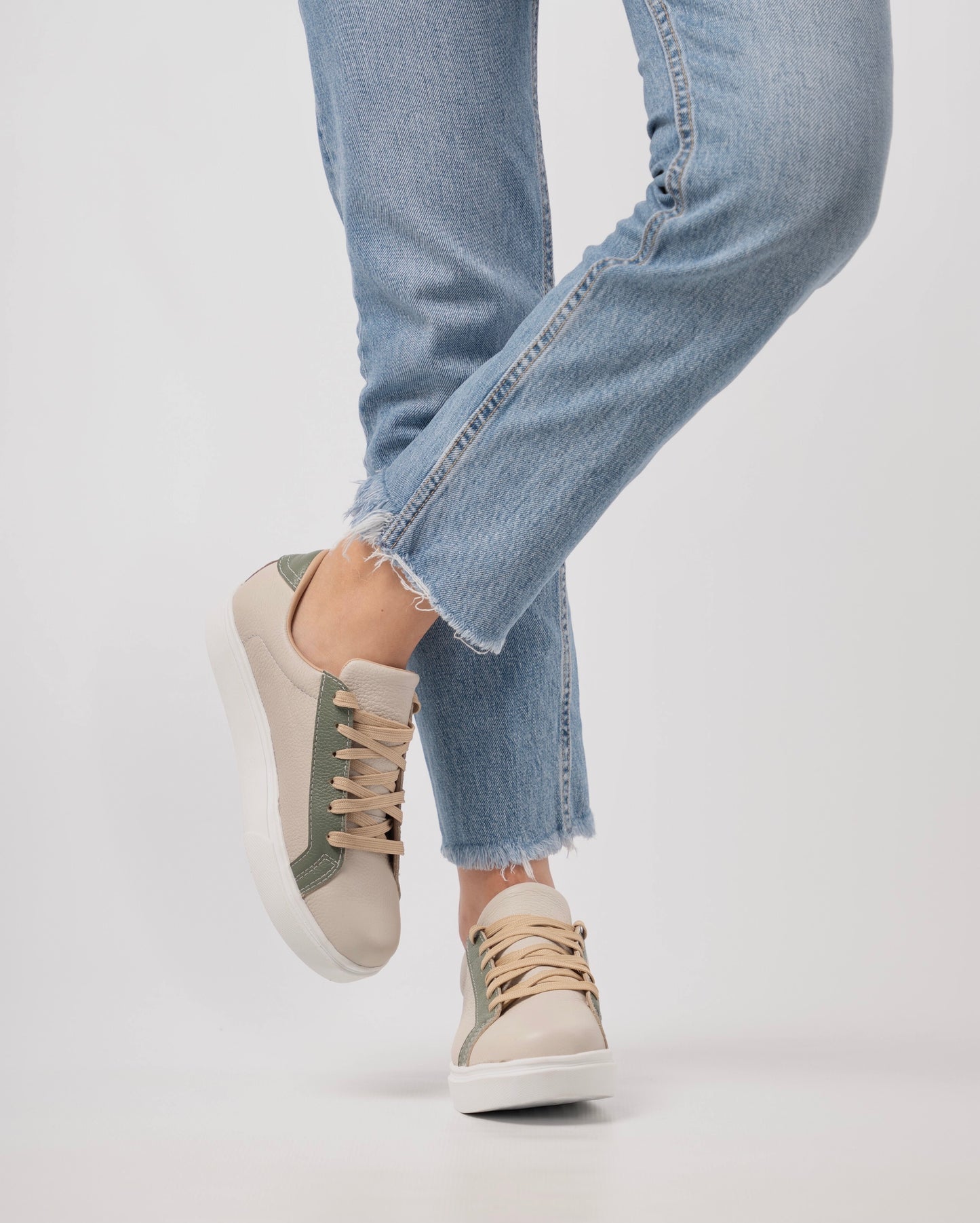Oli Sneaker - Olive Green/Ivory