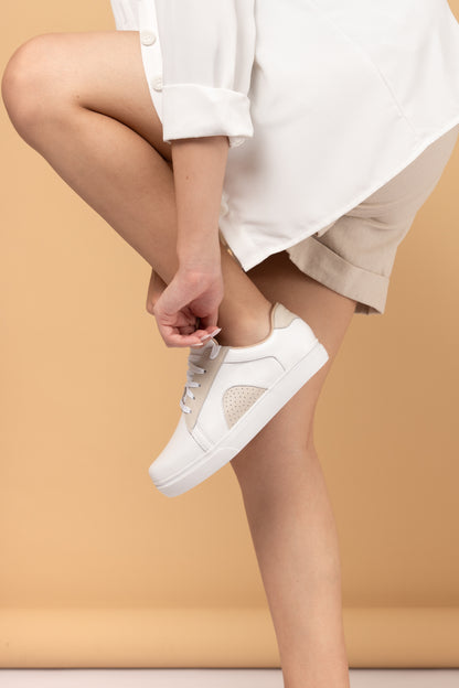 Zapatilla Irene - Blanco/Pele