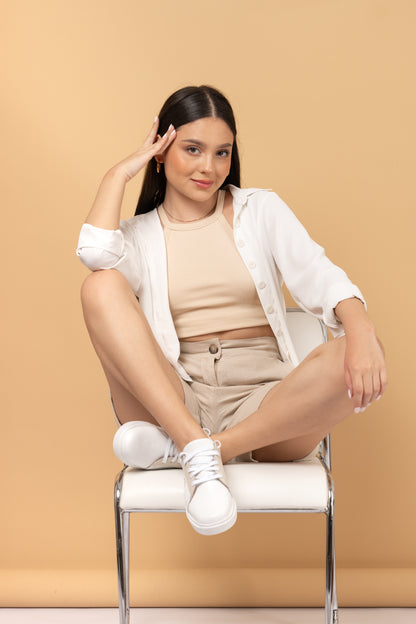 Zapatilla Irene - Blanco/Pele