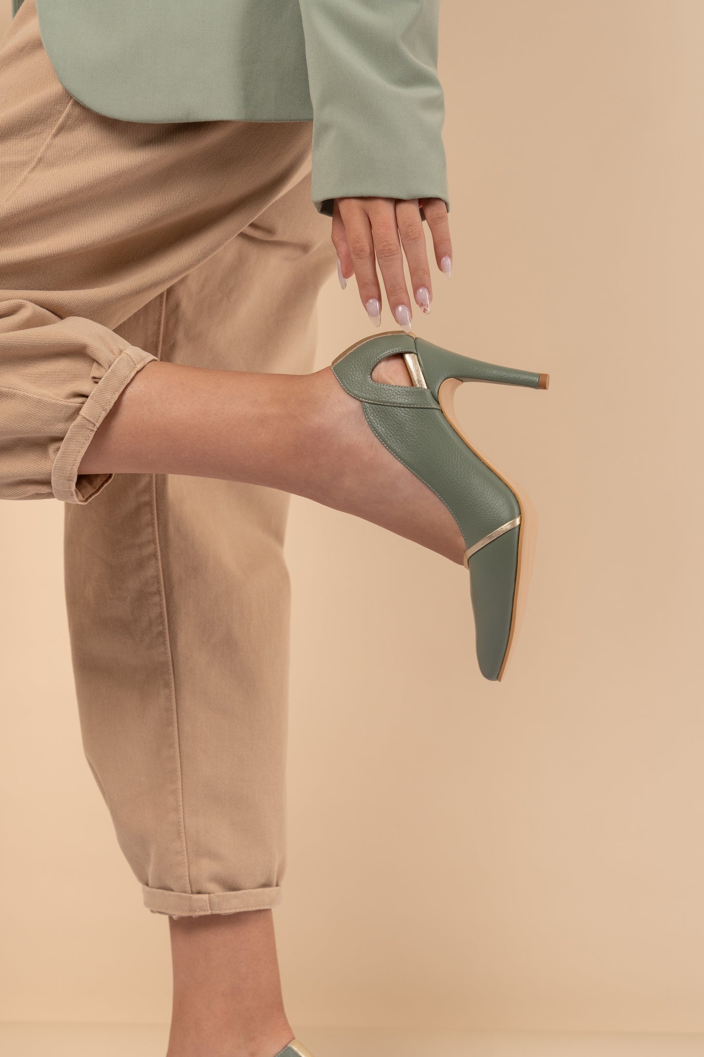 Stiletto Alba - Verde olivo